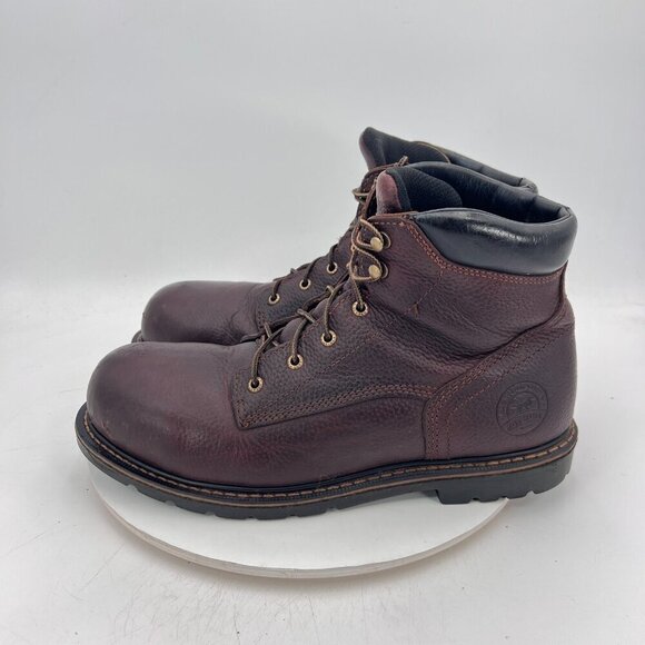 Irish Setter 83604 Men Size 13D Dark Brown Leather Steel Toe Ankle Work Boot - Picture 1 of 13